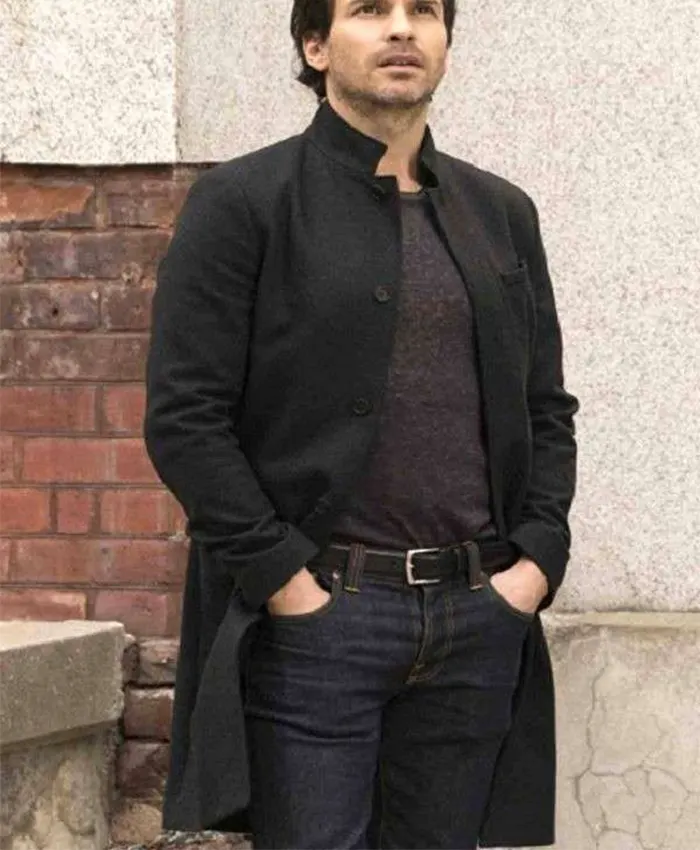 Santiago Cabrera Salvation Long Black Coat Santiago Cabrera Salvation Long Black Coat