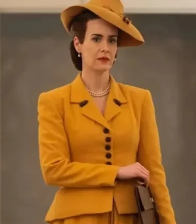 Sarah Paulson Ratched S01 Yellow Coat