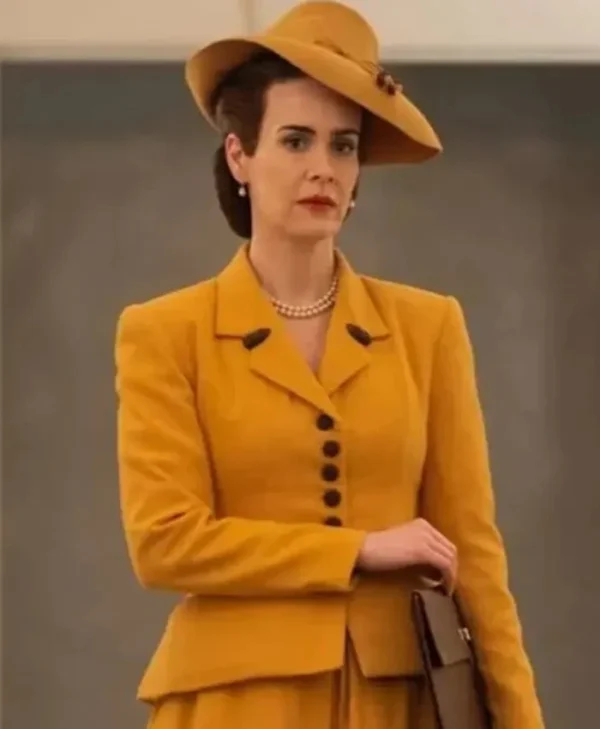 Sarah Paulson Ratched S01 Yellow Coat