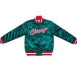 Satin Chicago Bulls Green Jacket