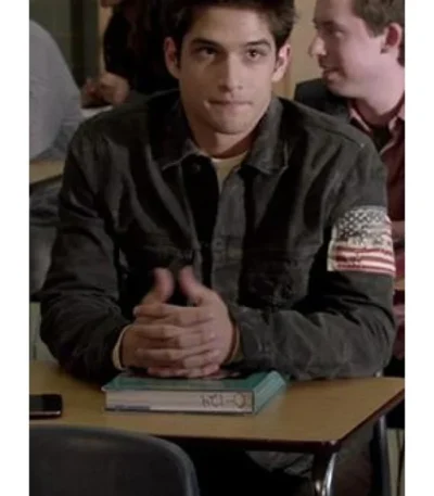 Scott McCall Teen Wolf US Flag Grey Jacket