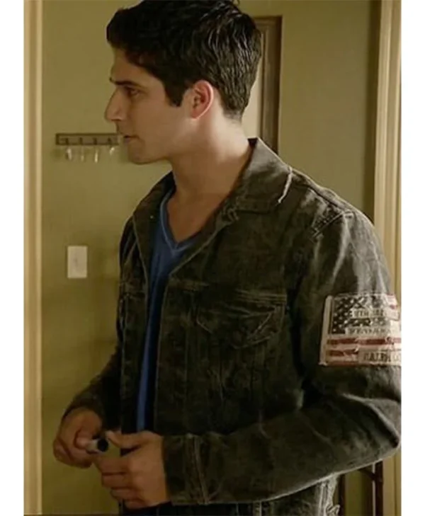 Scott McCall Teen Wolf US Flag Grey Jacket