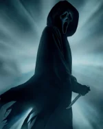 Scream 2022 Movie Ghost Black Wool Hooded Coat