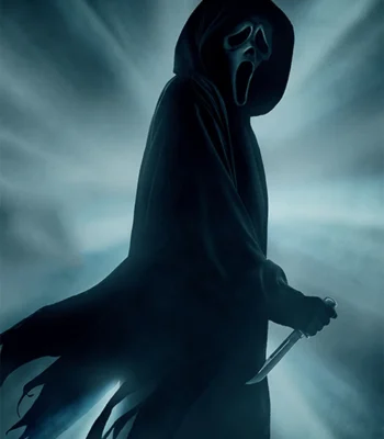 Scream 2022 Movie Ghost Black Wool Hooded Coat