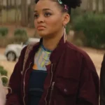 Scream 7 Celeste O’Connor Maroon Jacket