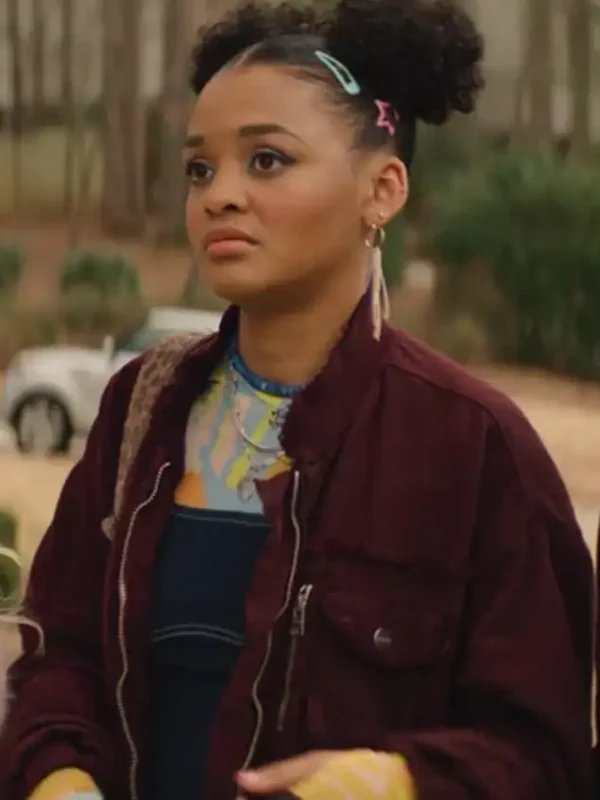 Scream 7 Celeste O’Connor Maroon Jacket