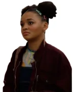 Scream 7 Celeste O’Connor Maroon Jacket