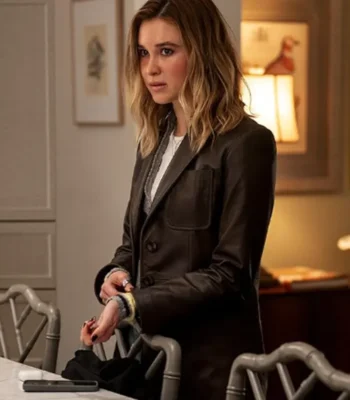 Scream 7 Isabel May Brown Leather Blazer