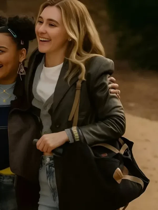 Scream 7 Isabel May Brown Leather Blazer