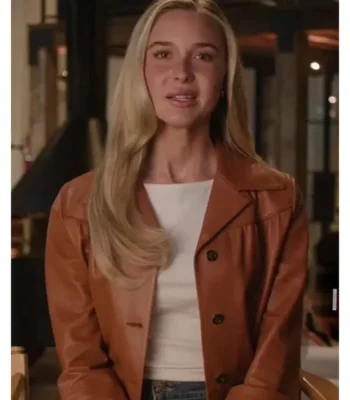 Scream 7 Isabel May Brown Leather Jacket
