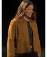 Scream 7 Neve Campbell Brown Suede Jacket