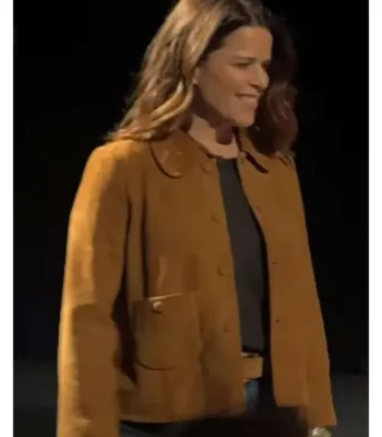 Scream 7 Neve Campbell Brown Suede Jacket