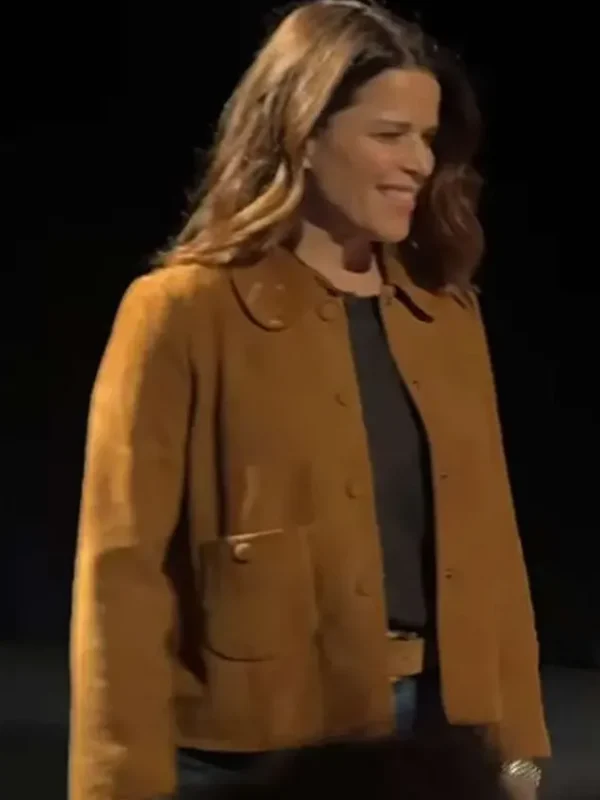 Scream 7 Neve Campbell Brown Suede Jacket