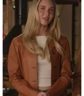 Scream 7 Isabel May Brown Leather Jacket