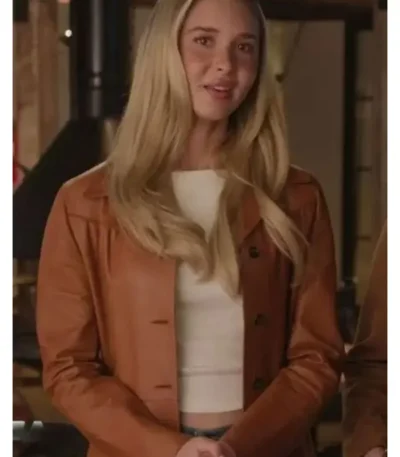 Scream 7 Isabel May Brown Leather Jacket