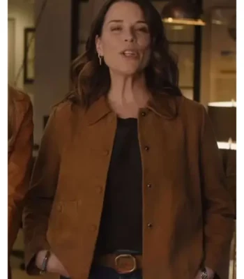 Scream 7 Neve Campbell Brown Suede Jacket