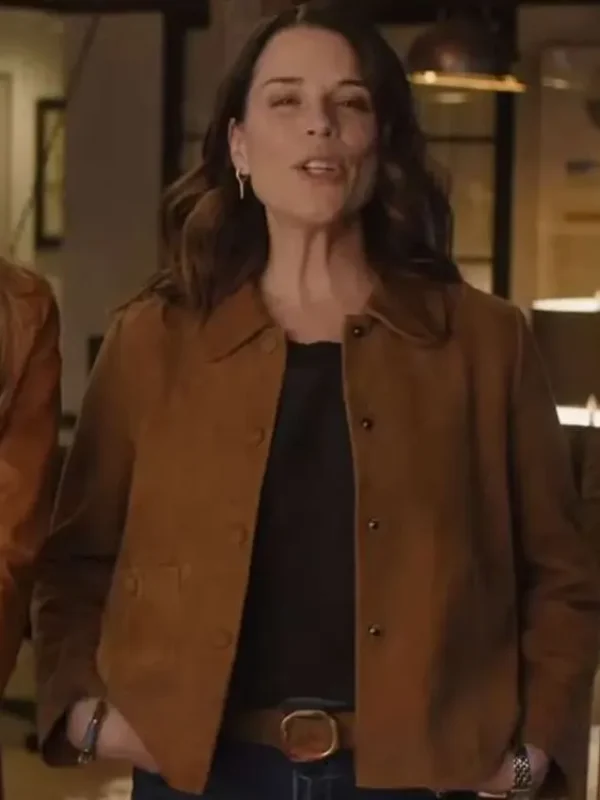 Scream 7 Neve Campbell Brown Suede Jacket