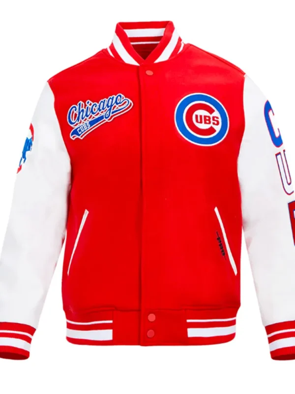 Script Tail Chicago Cubs Classic Rib Varsity Jacket