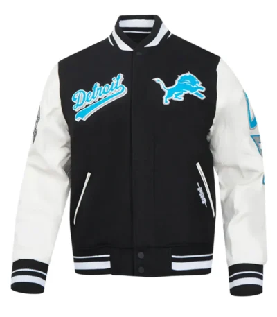 Script Tail Detroit Lions Classic Rib Varsity Jacket