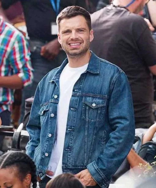 Sebastian Stan The 355 Nick Denim Trucker Jacket Sebastian Stan The 355 Nick Denim Trucker Jacket