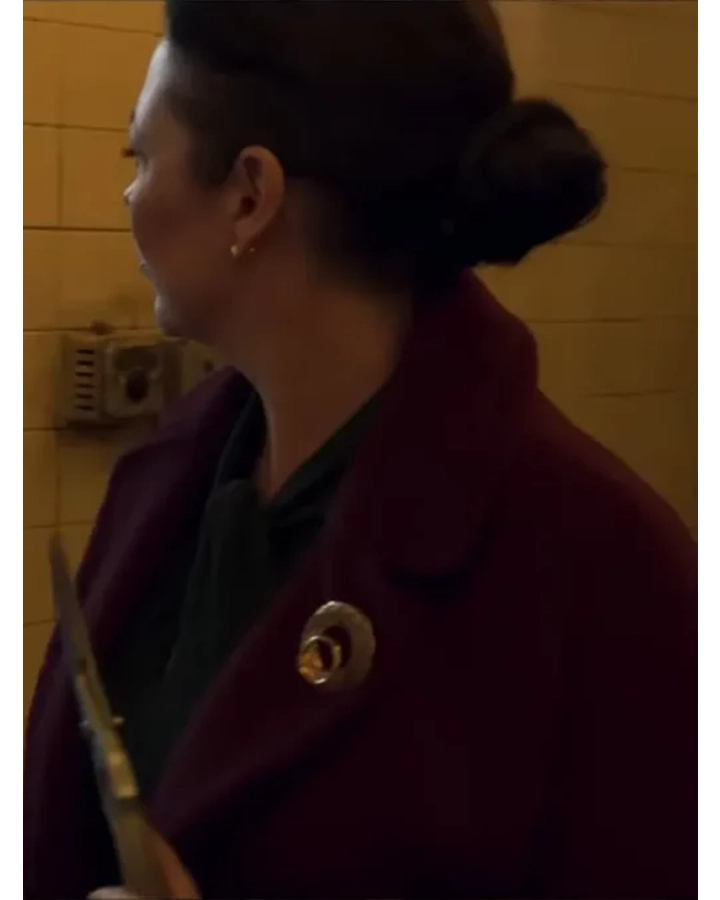 Secret Invasion Sonya Falsworth Maroon Coat Secret Invasion Sonya Falsworth Maroon Coat