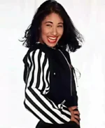 Selena Quintanilla Black and White Cropped Jacket