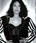 Selena Quintanilla Black and White Cropped Jacket