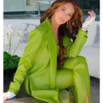 Selling Sunset S05 Amanza Smith Green Coat