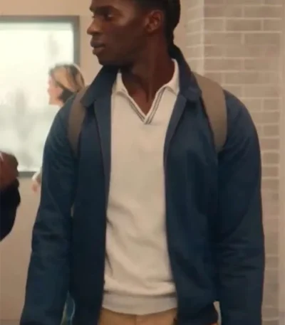 Sex Education Jackson Marchetti Blue Cotton Jacket