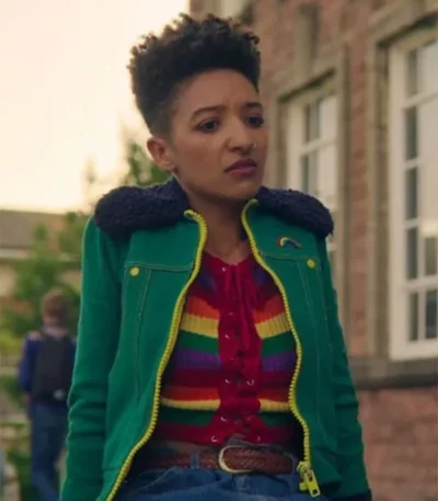 Sex Education S02 Ola Nyman Green Jacket