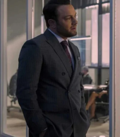 Sex/Life Devon Double Breasted Grey Blazer