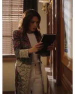 Sex Life S02 Sarah Shahi Floral Print Coat