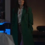 Sex/Life S02 Sarah Shahi Green Coat