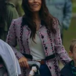 Sex/Life S02 Sarah Shahi Pink Coat