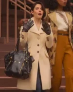 Sex/life Sarah Shahi Off-White Coat