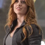 Shadowhunters S03 Clary Fray Black Leather Jacket