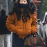 Shang-Chi and The Legend of Ten Rings Katy Orange Fur Hooded Jacket