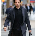 Sharper 2023 Sebastian Stan Gray Coat