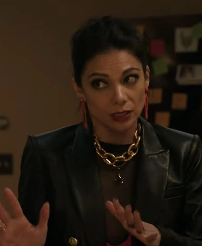 She-Hulk S01 E09 Nikki Ramos Leather Black Blazer She-Hulk S01 E09 Nikki Ramos Leather Black Blazer