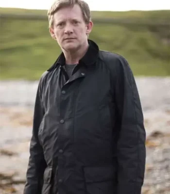 Shetland DI Jimmy Perez Black Cotton Jacket