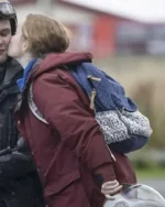 Shetland S07 Meg Pattison Maroon Hooded Jacket