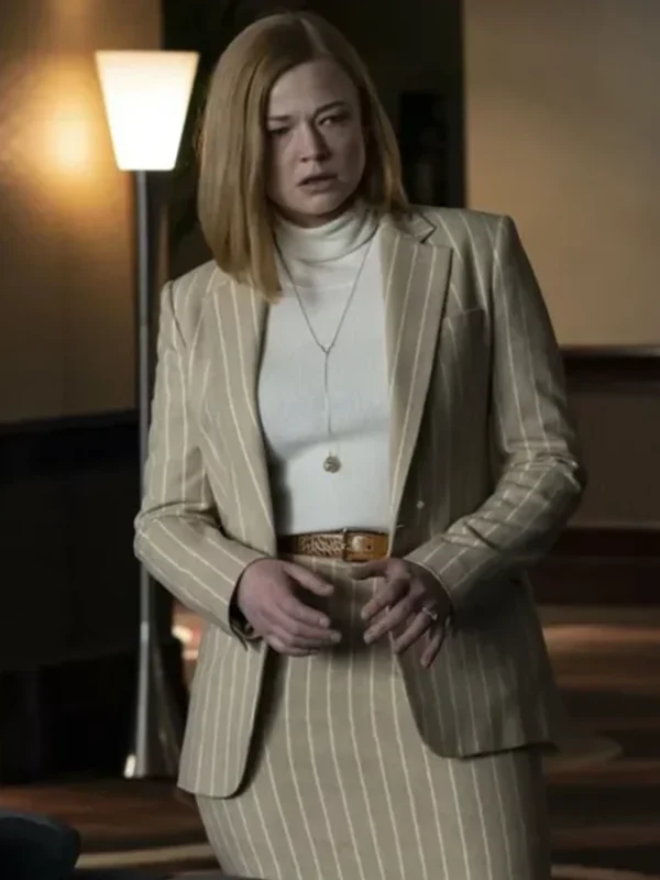Shiv Roy Succession S04 Cream Blazer Coat