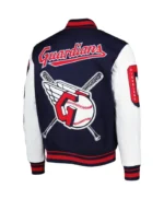 Mash Up Logo Cleveland Guardians Varsity Navy Jacket