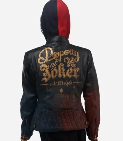 Harley Quinn Daddy’s Lil’ Monster Quilted Black Jacket