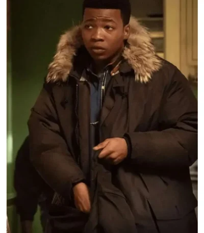 Mekai Curtis Power Book III Kanan Black Parka Hooded Jacket
