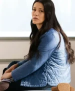 Meredith Garretson Resident Alien S04 Blue Quilted Jacket