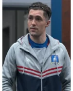 Phil Dunster Ted Lasso Grey and Blue Hooded Jacket