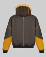 Power Book II Ghost Monet Brown Shearling Jacket
