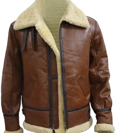 Power Book III Raising Kanan Lou Lou Brown Shearling Jacket