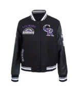 Retro Classic Rib Colorado Rockies Varsity Jacket